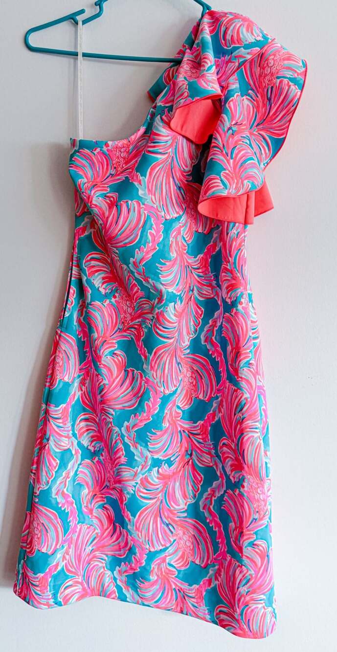 Lilly Pulitzer Estrella Dress Turtle Eclipse Of The Heart Size 6